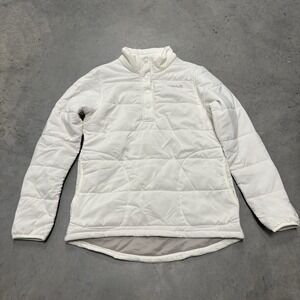Avalanche Jacy Insulated Quilted 1/4 Snap Pullover Medium‎ Ivory Lightweight